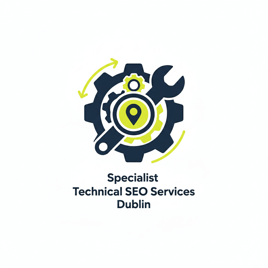 Icon of a wrench and gear representing backend website engineering services.